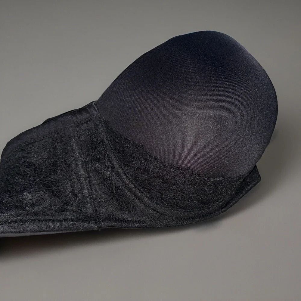 Torrid Bra 42C Black Push Up Padded Multi-Way Lace Underwire Strapless
